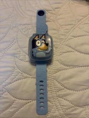 Kids Silicone Wrist Clip with Blue Cartoon Character - Light Blue